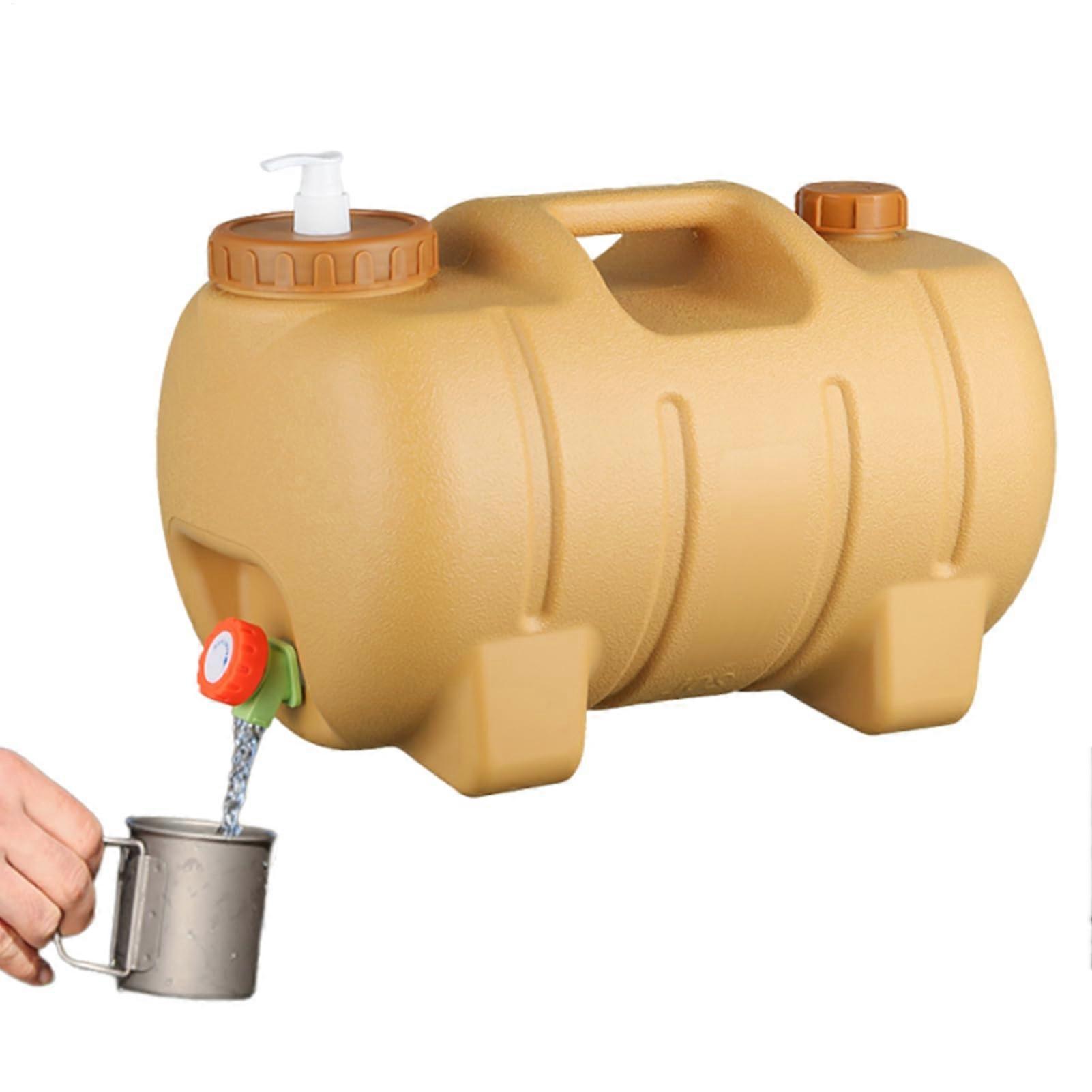 20L Camping Water Container with Spigot, LeakProof Hog Shape, Ergonomic Handle for Outdoor Trips