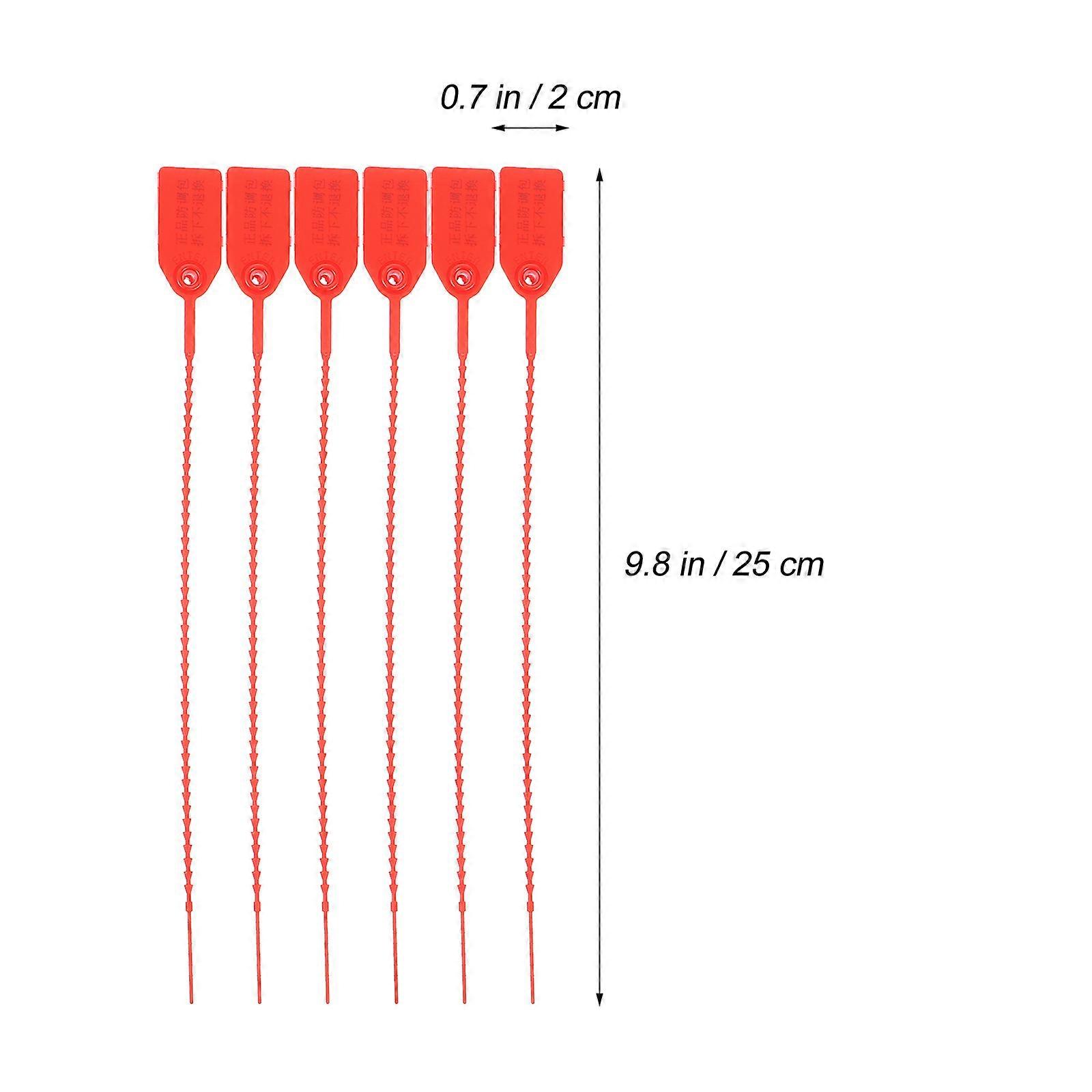 Sign Board Loop Label Cable Ties for Tie Cable 100Pcs Red PP Material