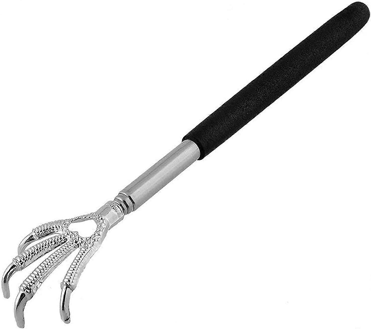 Metallic Eagle Claw Back Scratcher with Telescopic Extendable Massager  Portable  Black