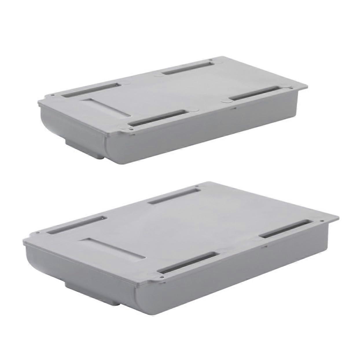 2pcs Under Desk Drawer Self Adhesive Hidden Storage Organizer SpaceSaving NoDrill for Office