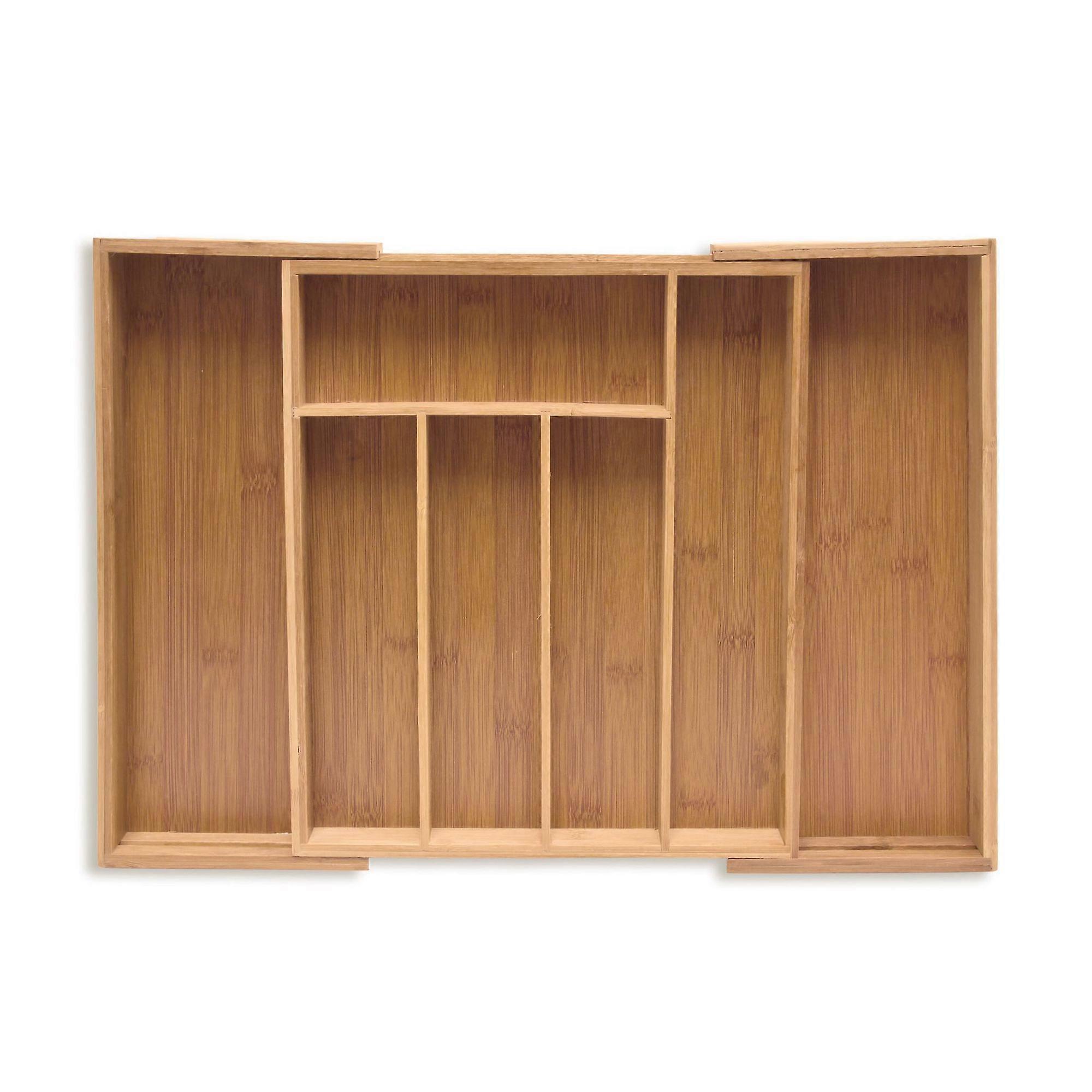 Extra djup besticklåda bambu utdragbar