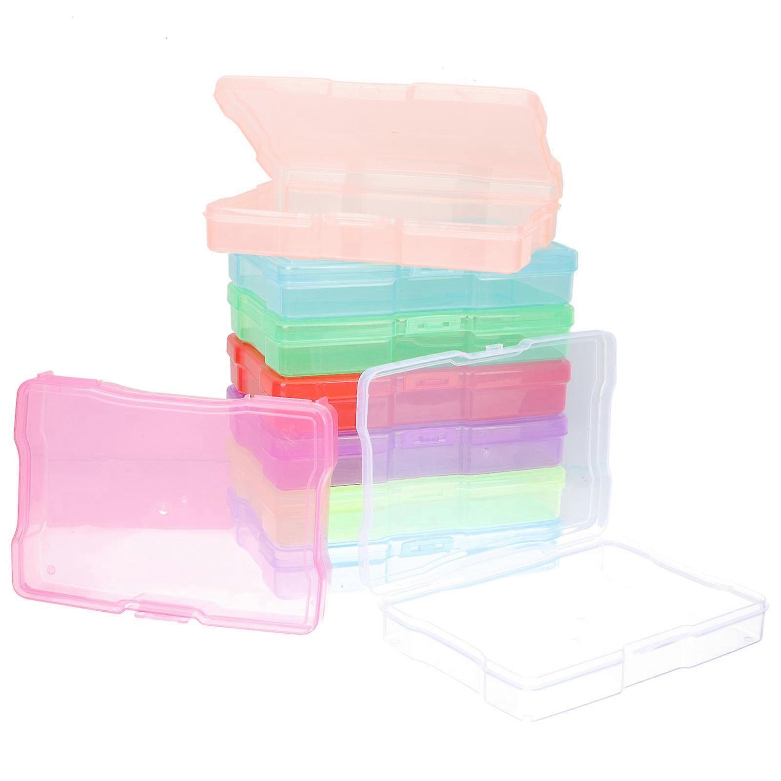 Photo Storage Boxes Plastic Organizer for Storage 12Pcs Assorted Color Cases