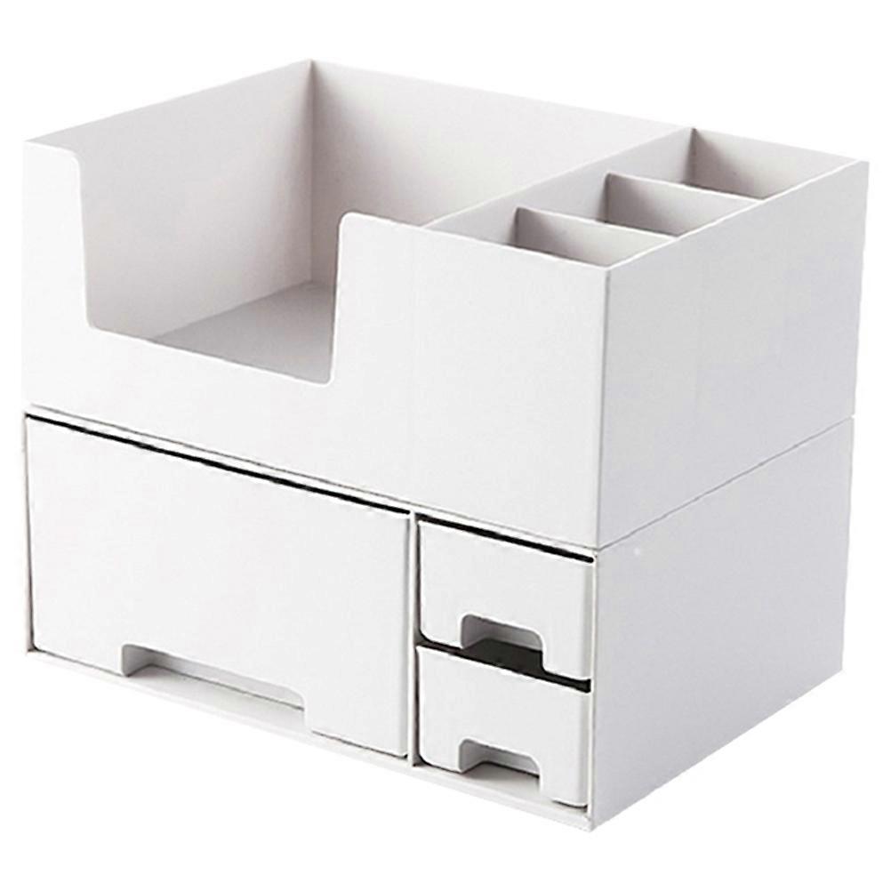 Monitor Shelf for Storage Case White Desktop Elevated Organizer