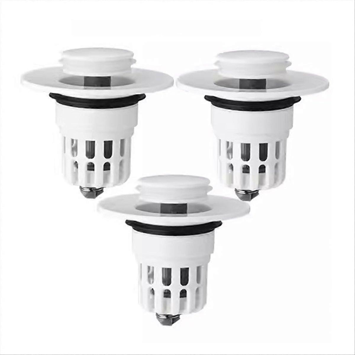 3PCS Basin Filter Elements Universal Bathroom Wash Basin Drain