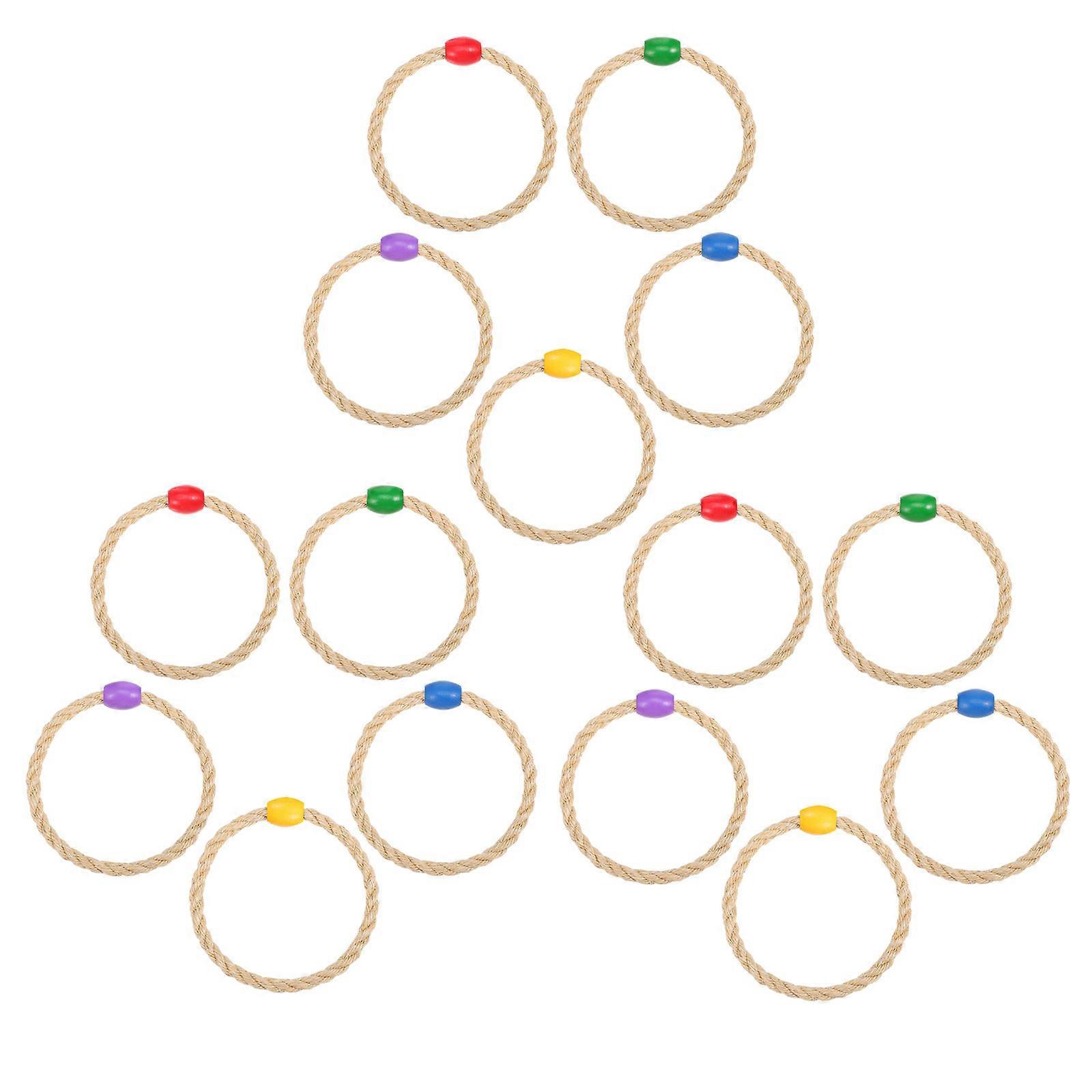 Outdoor Agility Practice Ring Toss Sisal Rope Replacement for 15Pcs Game Use