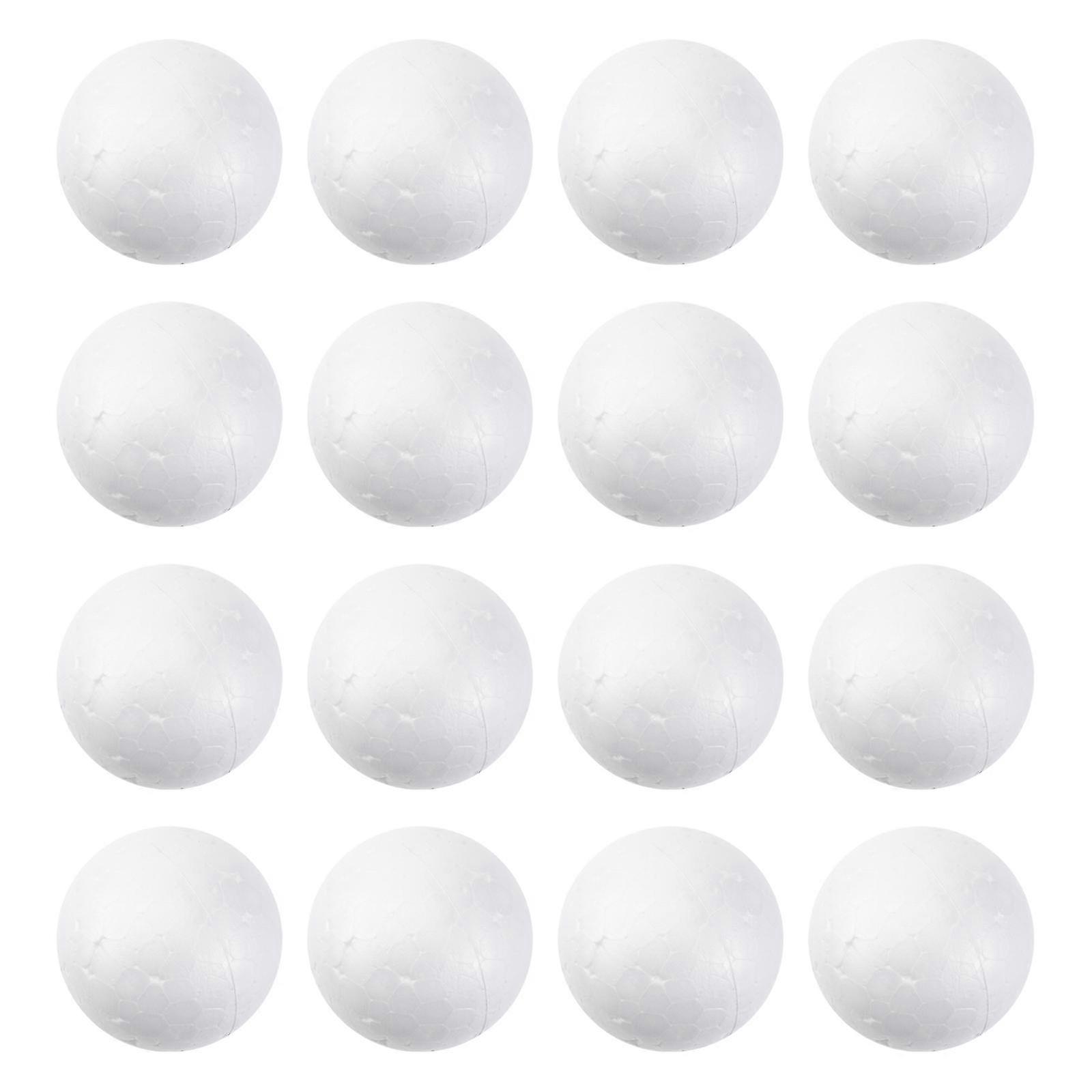 100Pcs 4cm White Solid Polystyrene Spheres for Wedding DIY Craft Decoration