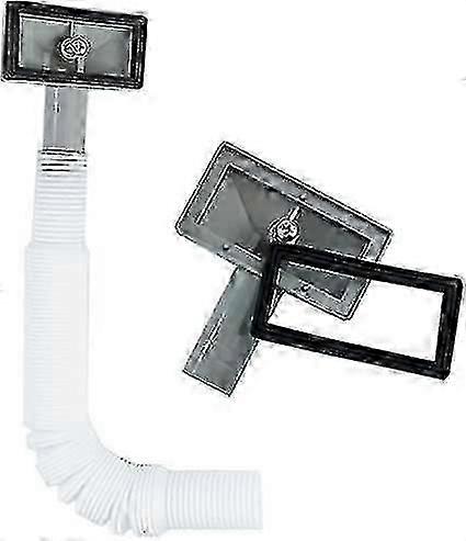 2-Piece Extendable Sink Overflow Pipe with Square Connection cing