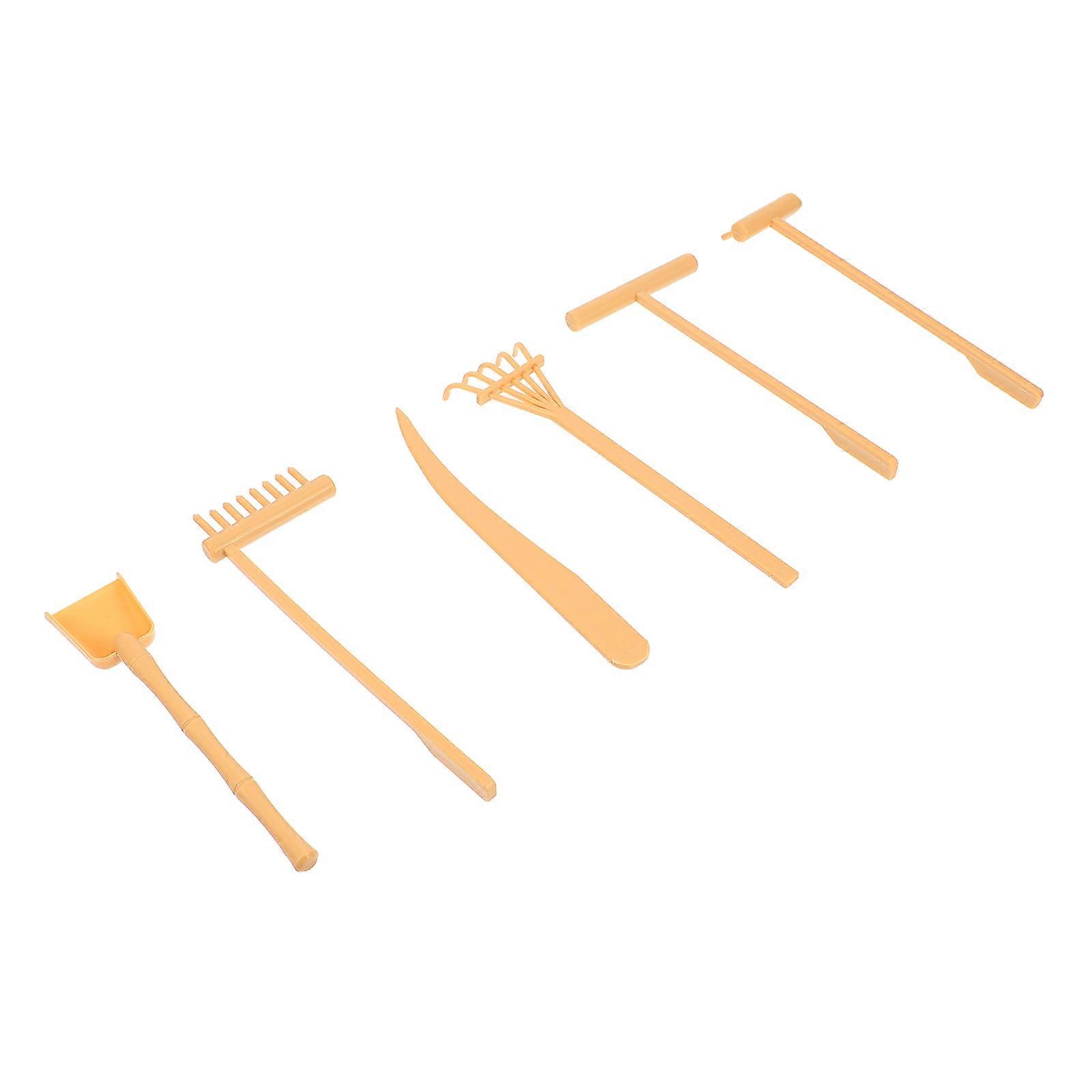 6pcs Zen Rake Tools Sand Smoothing Rake Sand Rake Push Tools Mini Rake Toys