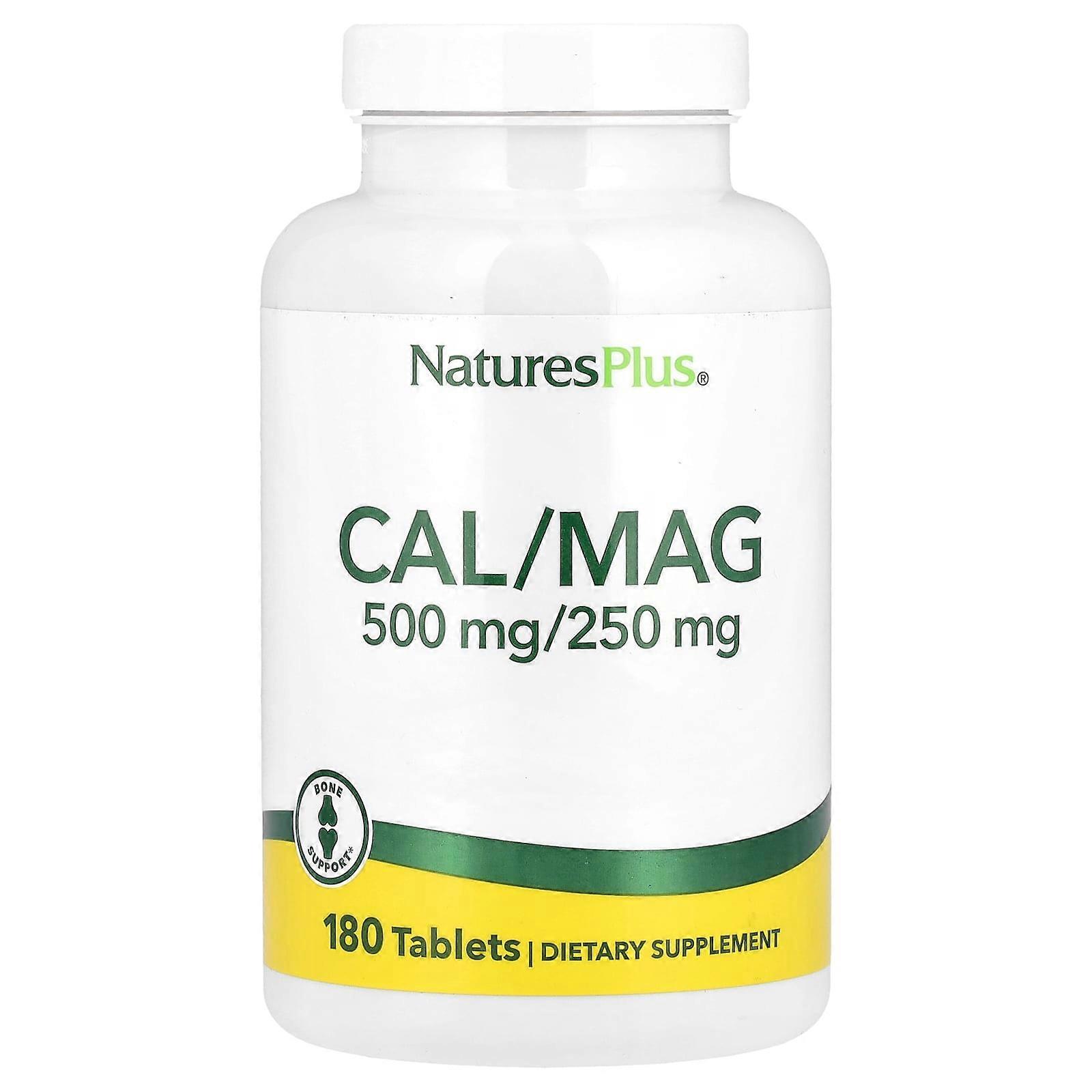 Nature's Plus, Cal/Mag, 500/250 mg, 180 Tablets