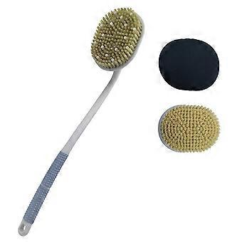 Back Scrubber Body Shower Brus Anti Slip Long Handle Bath Brush with Stiff Soft Bristles Showering Exfoliator Wet