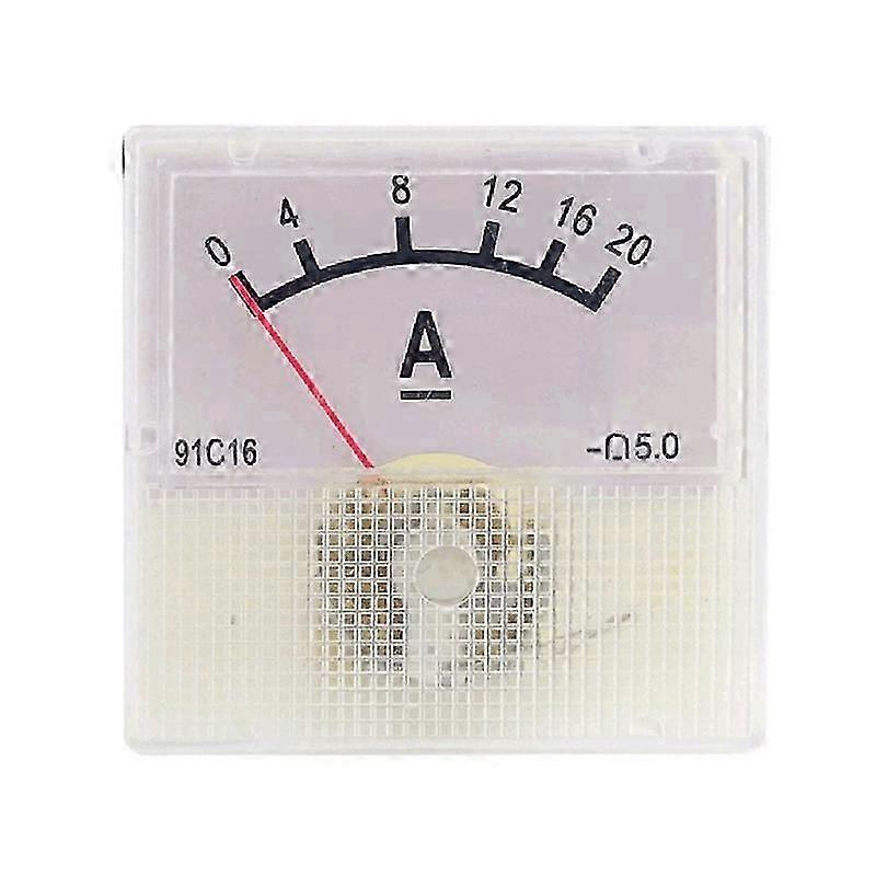Voltage current meter Square Shape Test Mechanical Pointer Type DC Ampere Panel 0-20A 91C16 Ammeter Voltmeter Volt-Ammeter