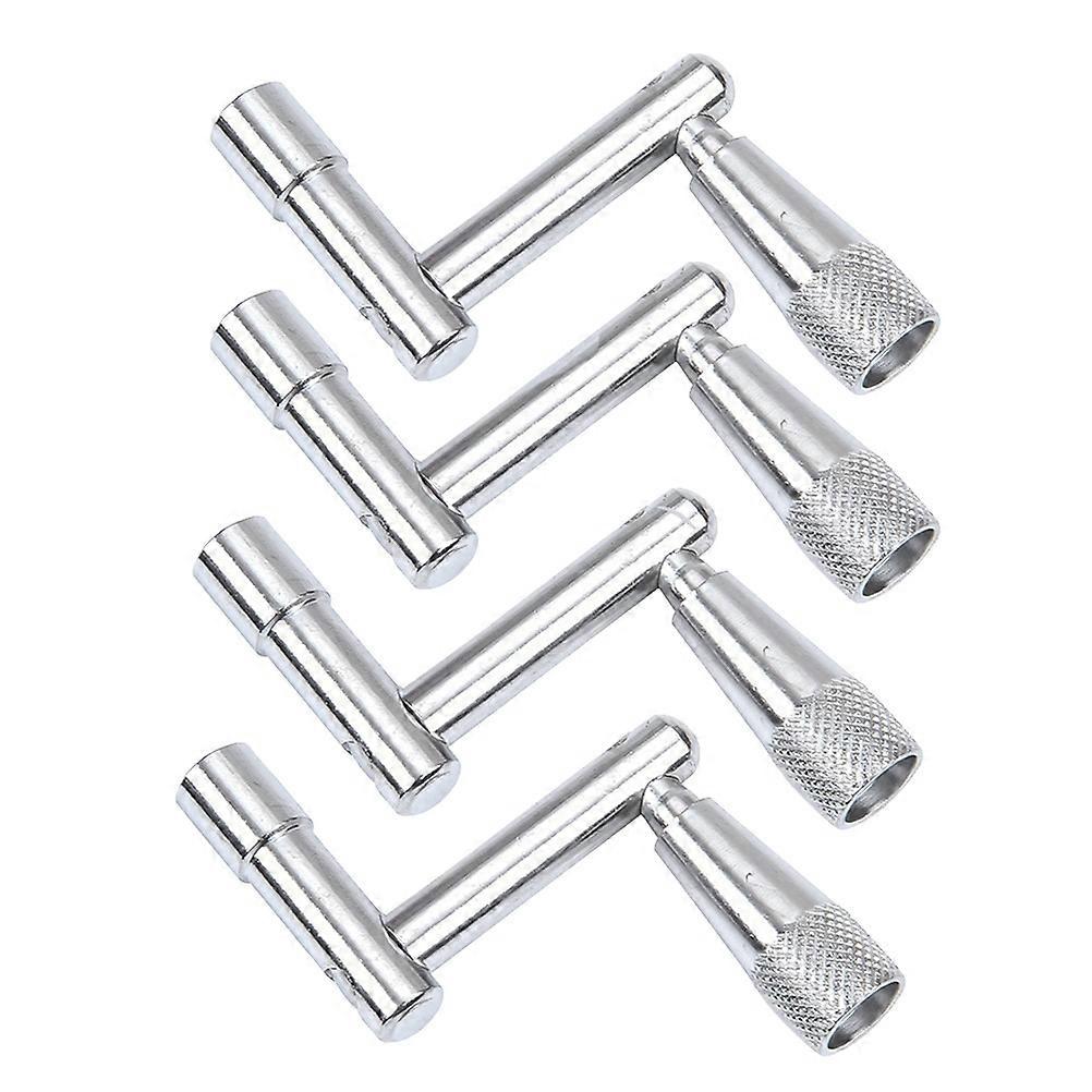 Continuous Motion Drum Key for Drum 4Pcs Silver Hand Drummer Accessory