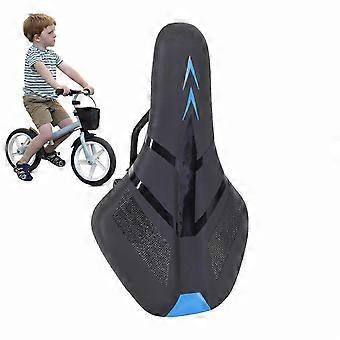 Rutschfester Gel-Fahrradsattelbezug für Kinder, ergonomisches, wasserdichtes Sattelkissen, blaue PU-Oberfläche