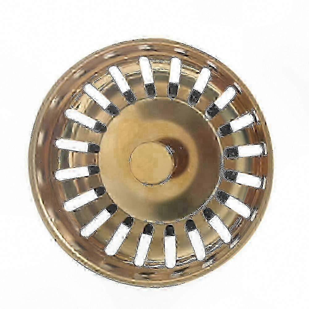 Titanium Gold Kitchen Sink Strainer Basket, 83mm Diameter