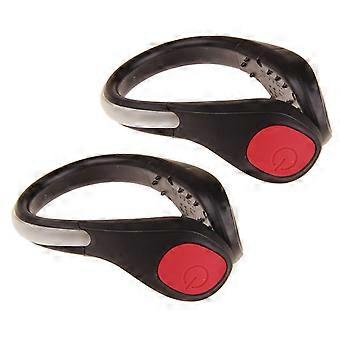 Red LED Shoe Clip Night Running Safety Light for Running Use 2Pcs