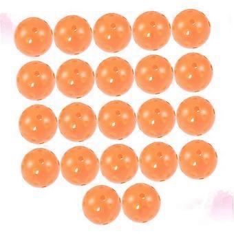 22pcs Kinder Werkzeuge Schaumstoff Golfbälle Gelbes Zubehör Spielzeug Sport Trainingsbälle fast Golfbälle Plastikball mit Löchern Pitching Machine Haustier Baseball 