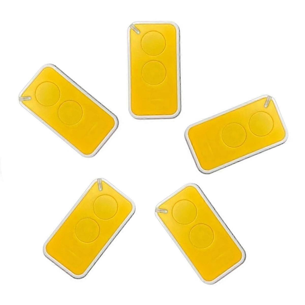 5pcs for NICE Universal Garage Remote Control 433.92MHz Yellow