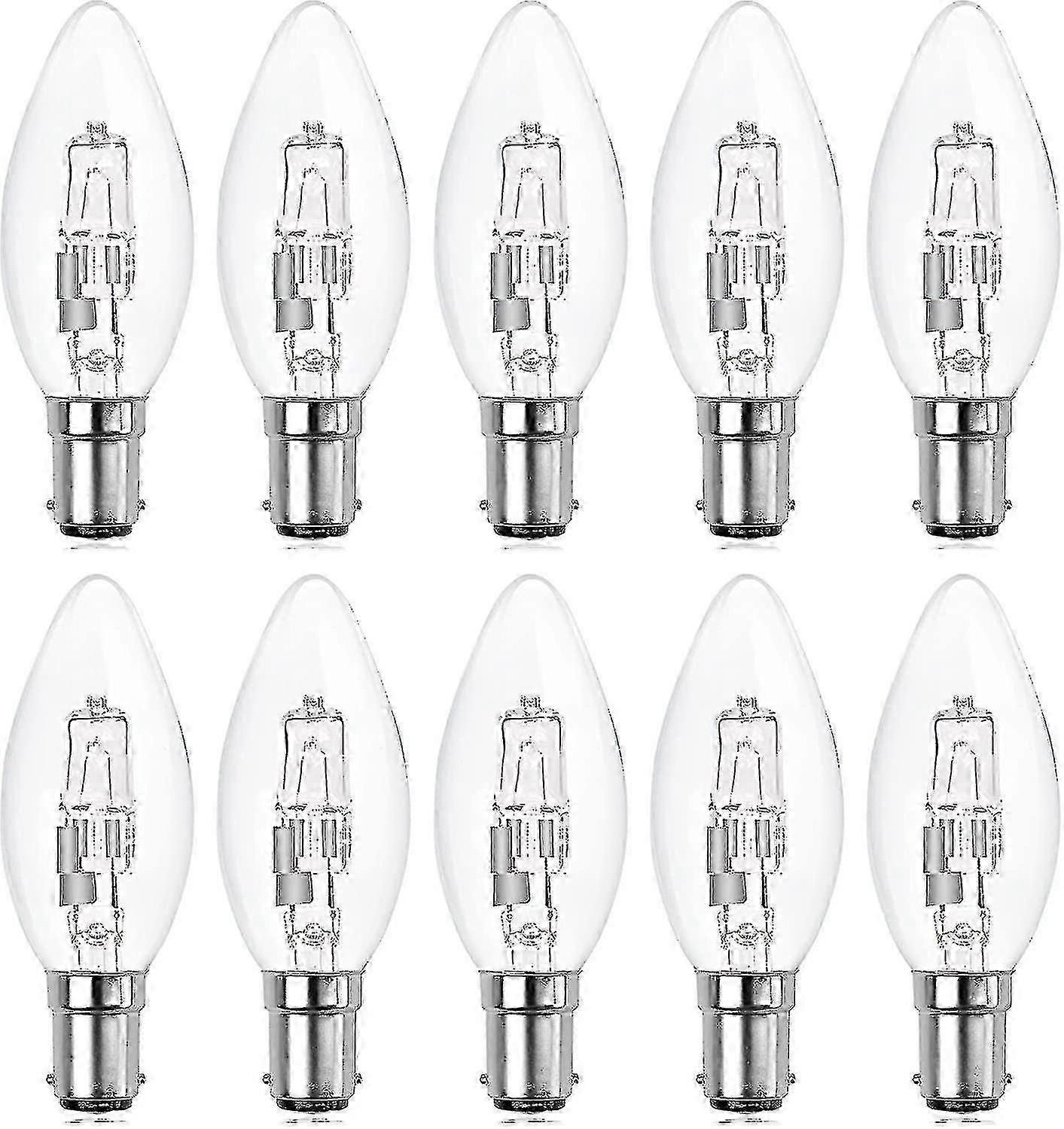 10 Pack B15D 42W Halogen Candle Bulbs Dimmable