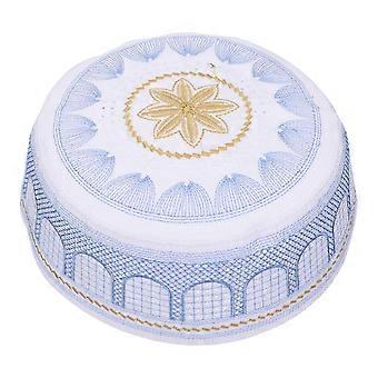 Gorro musulmán de algodón bordado para adoración, 1 pieza, tocado Eid-Fitr