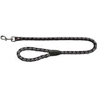 Trixie Dog Leash 100x1.8cm Round Plaited Black/Grey