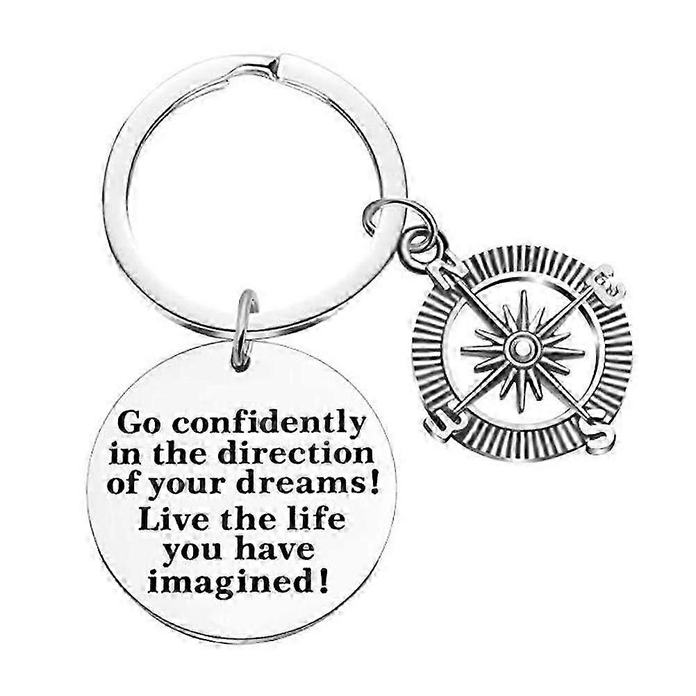 Graduation Keychains Small Gift for Decoration 4Pcs Silver Key Set