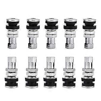 10pcs TR161 Metal Car Truck Motorcycle Bolt In Tire Tyre Valve Short Stems with Dust Cap
