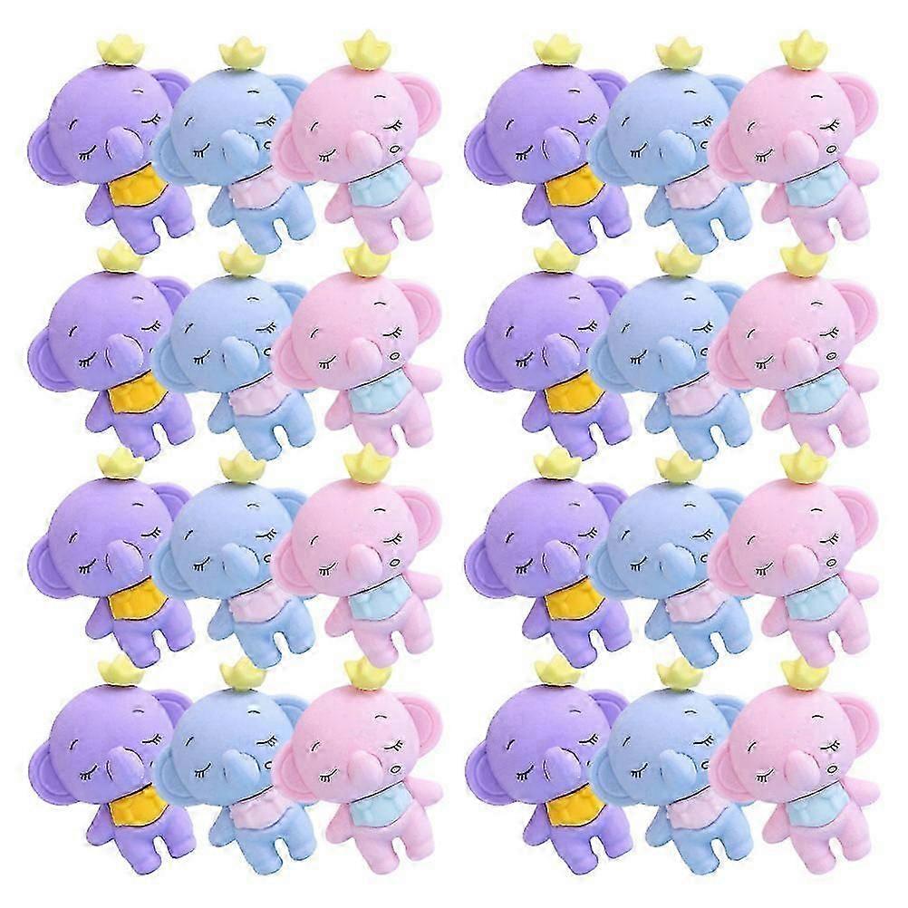 Assorted Colors TPR Tiny Elephant Erasers, Effective Erasing for Students, 36Pcs Classroom Prizes
