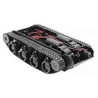 3V-7V Rc Tank Smart Robot Tank Car Chassis Kit Rubber Track Crawler compatible withArduino SCM 130 Motor Diy Robot Toys compatible withChildren Roboti