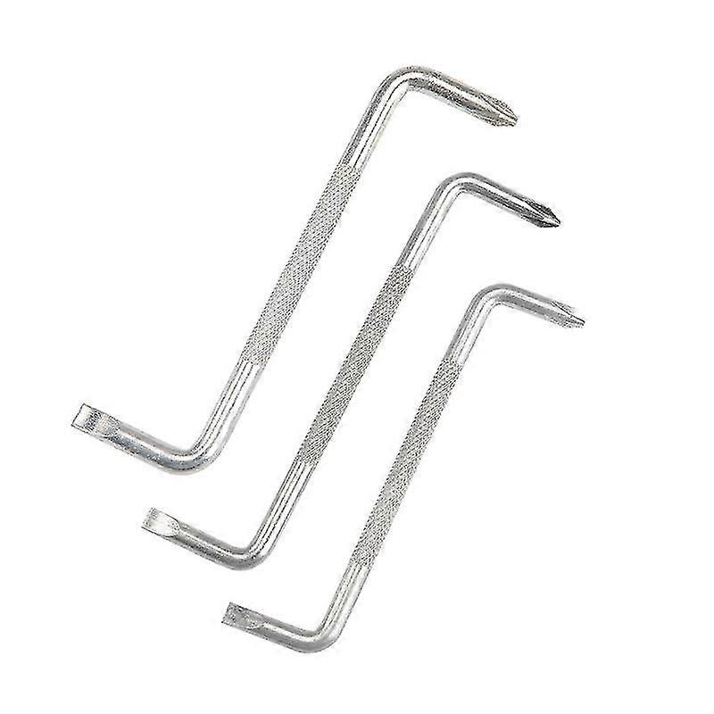 Angled screwdriver set - flat/cruciform - 3 pieces