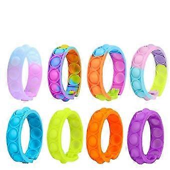 6 Pieces Toy Bracelet Party Supplies Mini Push Bubble Sensory Toys