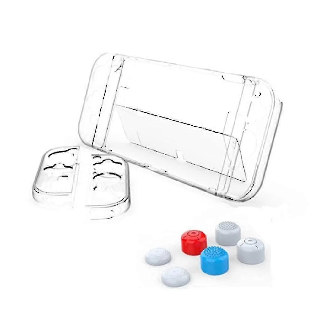 Case Dockable Compatible Nintendo Switch Oled Model ,clear Pc Protective Case Cover With Thumb Cap Compatible Joy-con Switch Oled