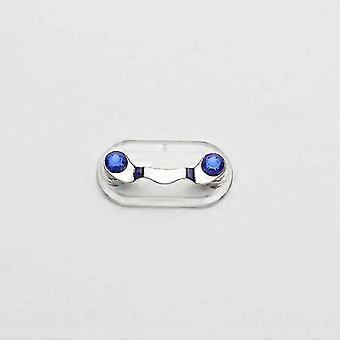 Dark Blue 2 Pcs Magnetic Sunglasses Glasses Spectacles Clip Earphone Key Holder Clothing Pin
