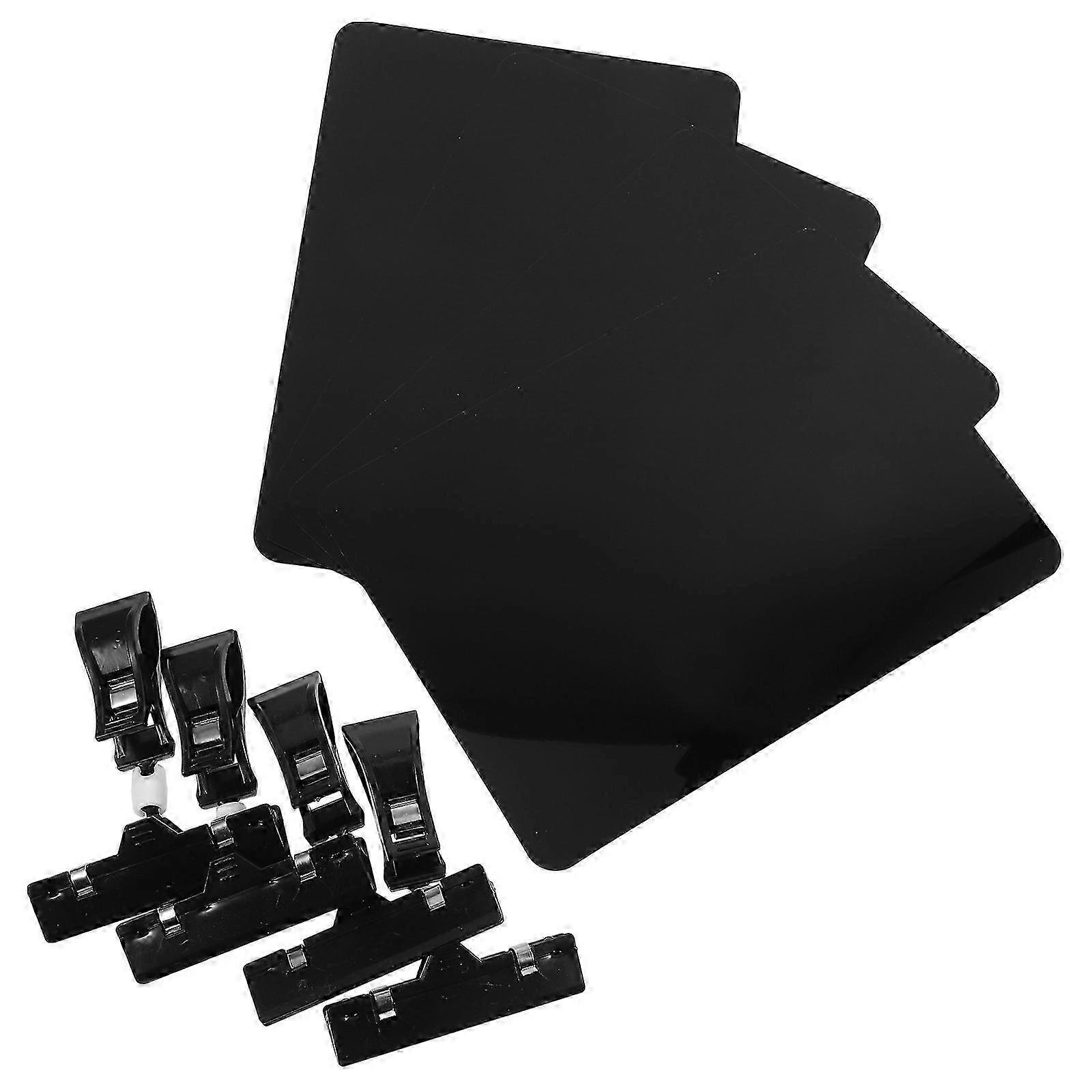 Mini Writable Plastic Chalkboard Sign Clips 4Pcs for Store Retail Display