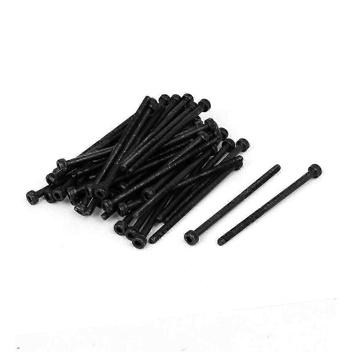 M3*40mm Black Hex Socket Cap Head Screw Bolt Set 24pcs Partially Threaded