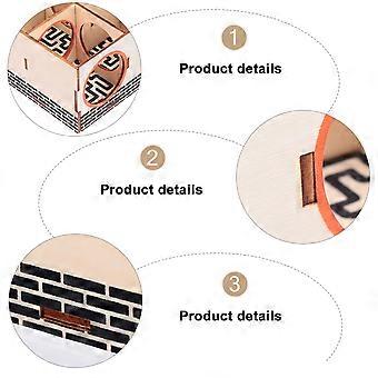 Pet Hamster Maze House for Storage 2Pcs Creative Wooden Play Tunnel