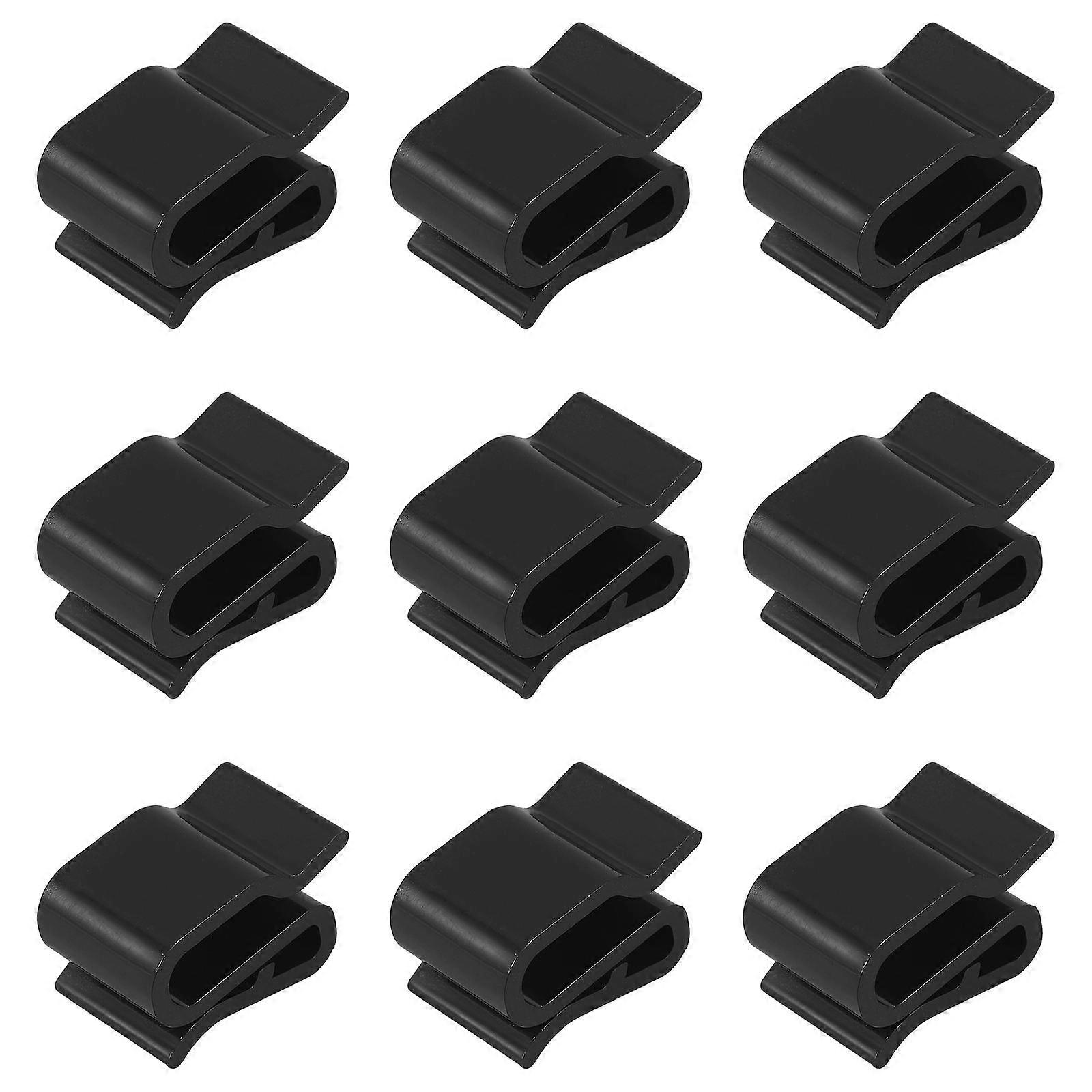 30 Pcs Black Cable Clips Solar Panel Cable Management Double-wire Clips Cable Trailer Frame Wire Clips