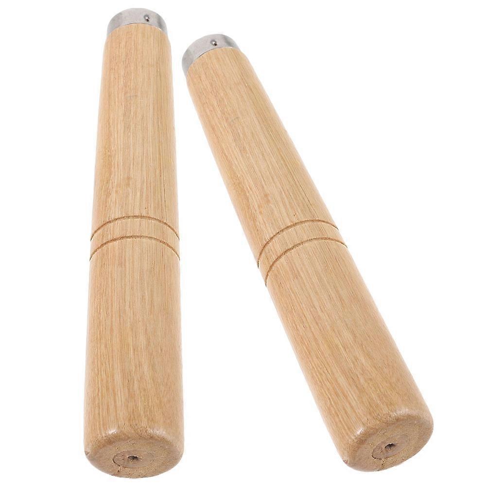 Replacement Solid Wood Spatula Handle for Kitchen Use 2Pcs Heat Resistant