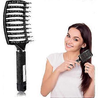 Escova profissional desembaraçadora anti-emaranhamento para um penteado suave.