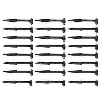 Inflatable Stakes Plastic Yard Stakes for Camping Use 24Pcs Black Set