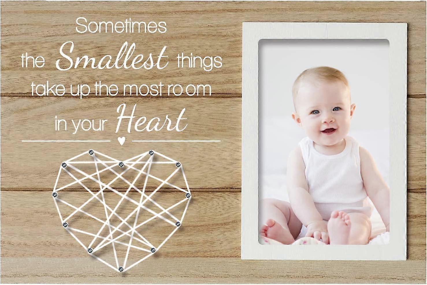 Photo Frame Rectangle Tan Heart Pattern 200x300mm