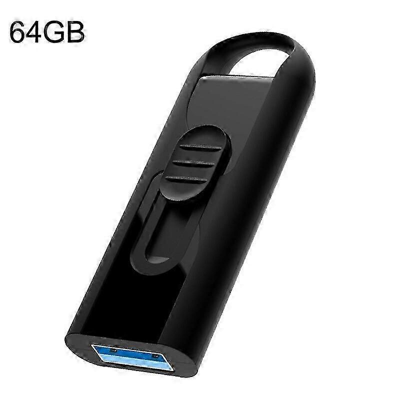 Netac U309 High Speed USB3.0 Push-Pull Encrypted USB Flash Drive, Capacity: 64GB