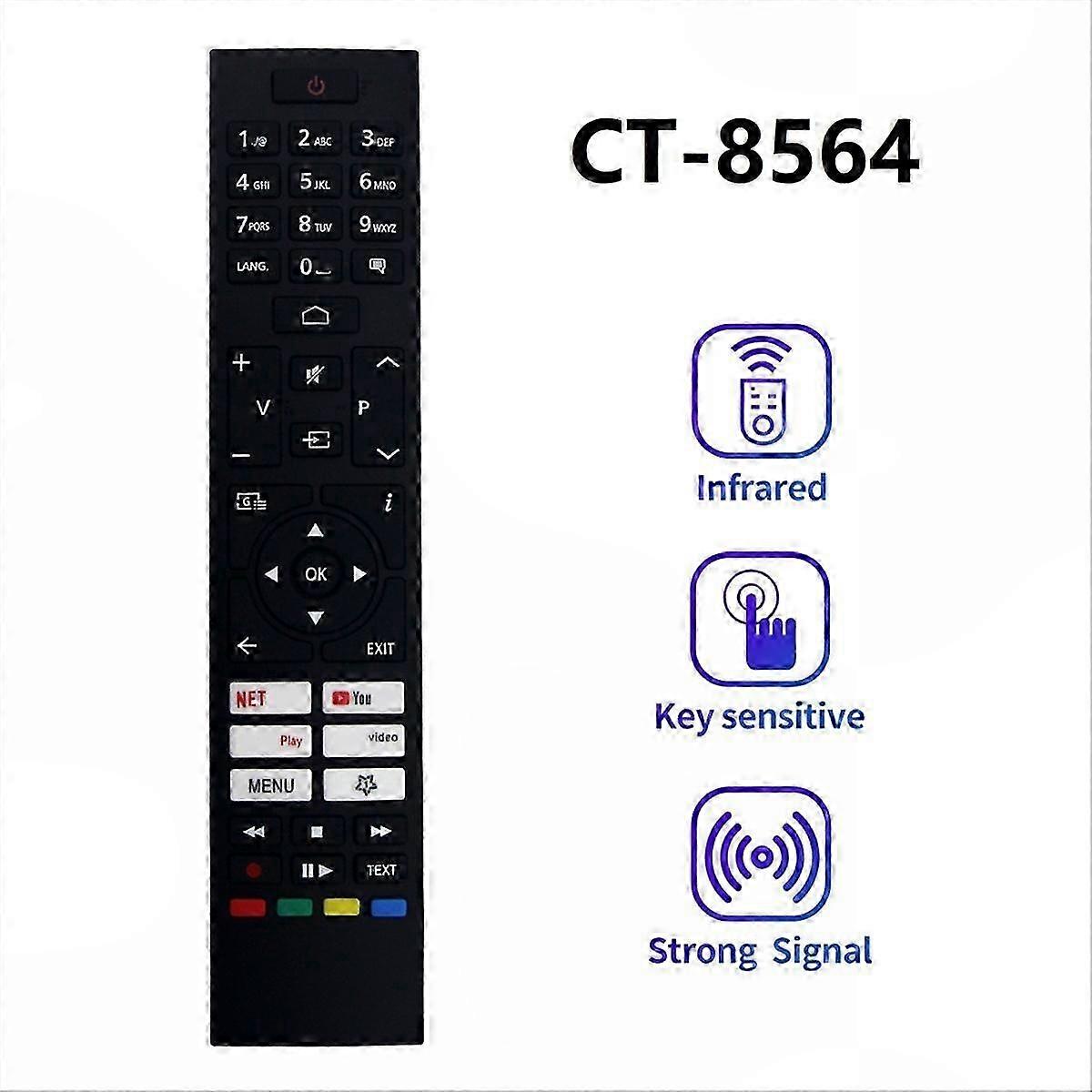 Smart LED TV Replacement Remote Control Compatible with RC45157 CT-8564