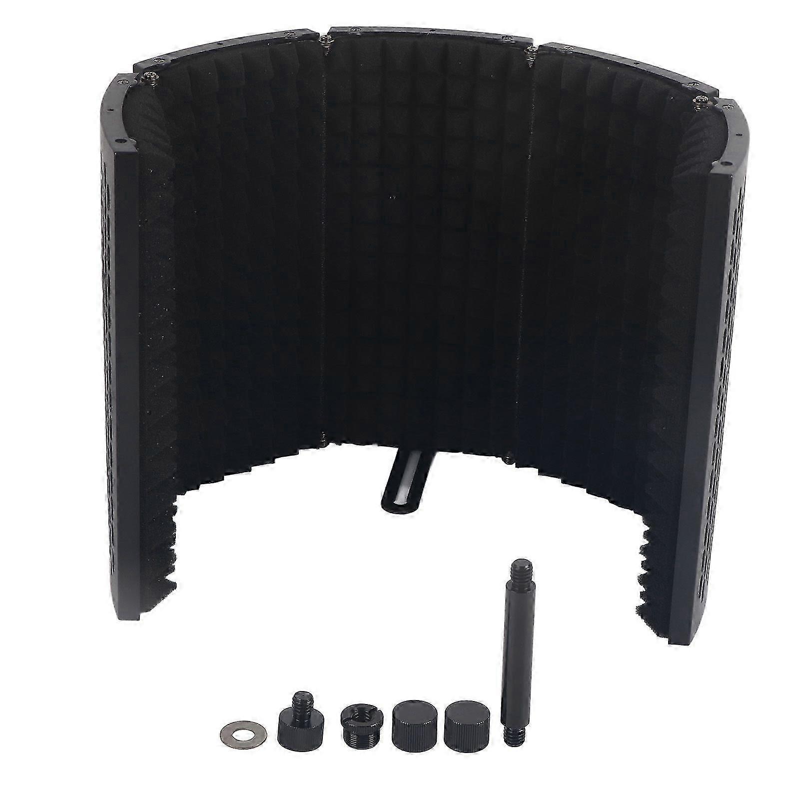 Microphone Isolation Shield Foldable Mic Sound Absorbing Foam Reflector compatible with Studio