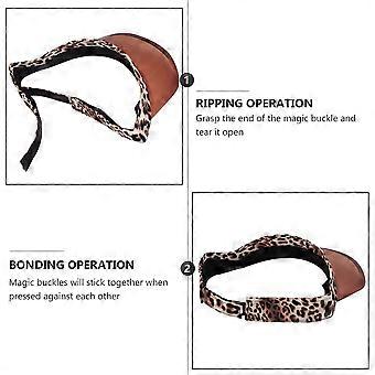Travel Sun Cap Leopard Pattern UV Protection Visor Style 25*20*7cm 1Set