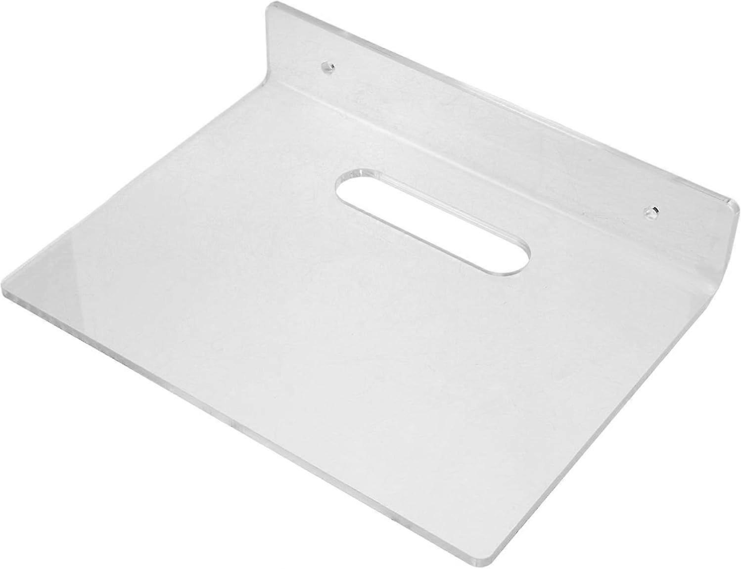 Small Acrylic Wall Mounted Shelf No Drilling L Shaped Floating Cable