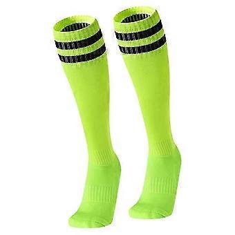 Unisex Erwachsene Kinder Gestreifte Atmungsaktive Fußball Fußball Sport Lange Schlauchsocken
