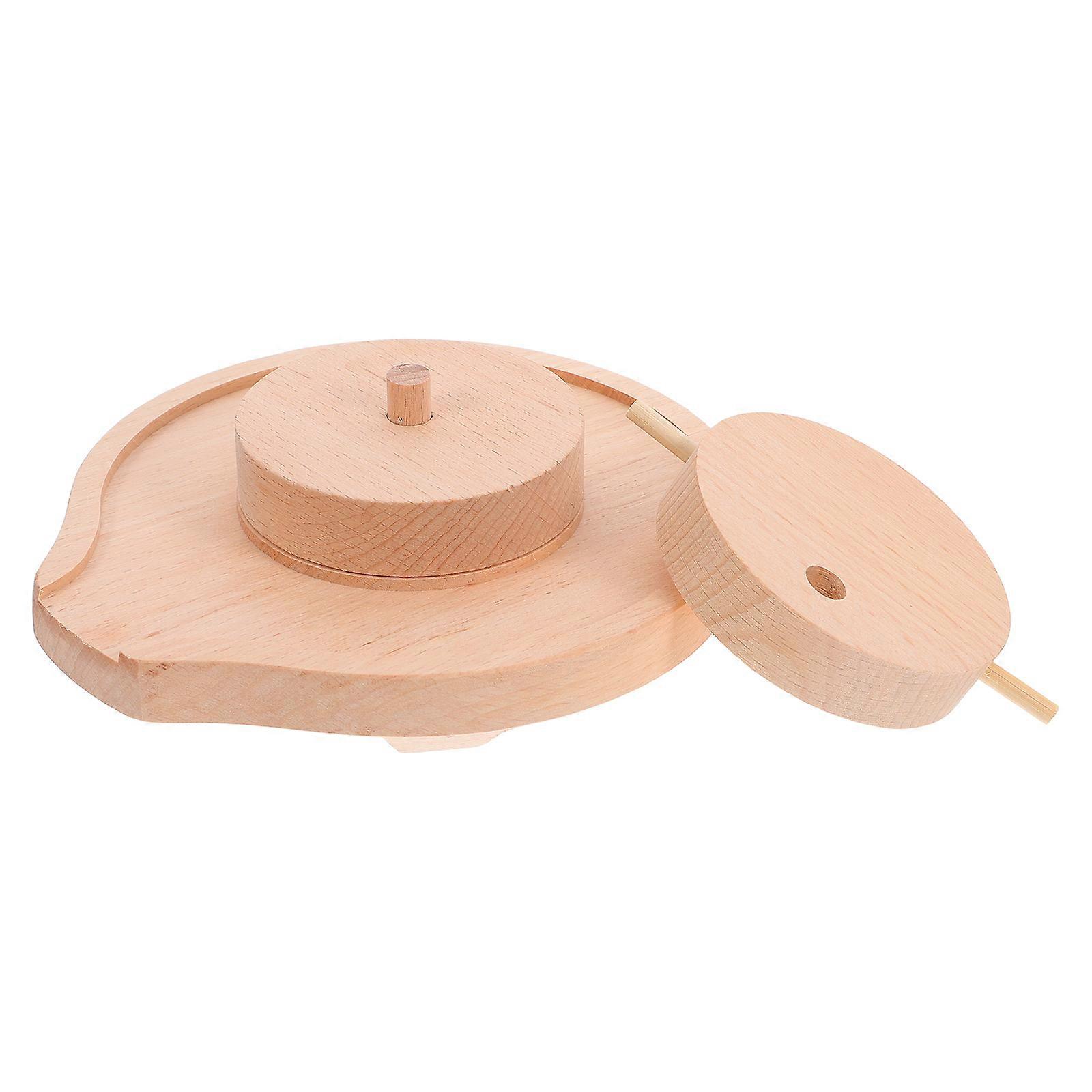 Stone Grinder Model Tiny Wooden Grinding Mill Decorative Ornament