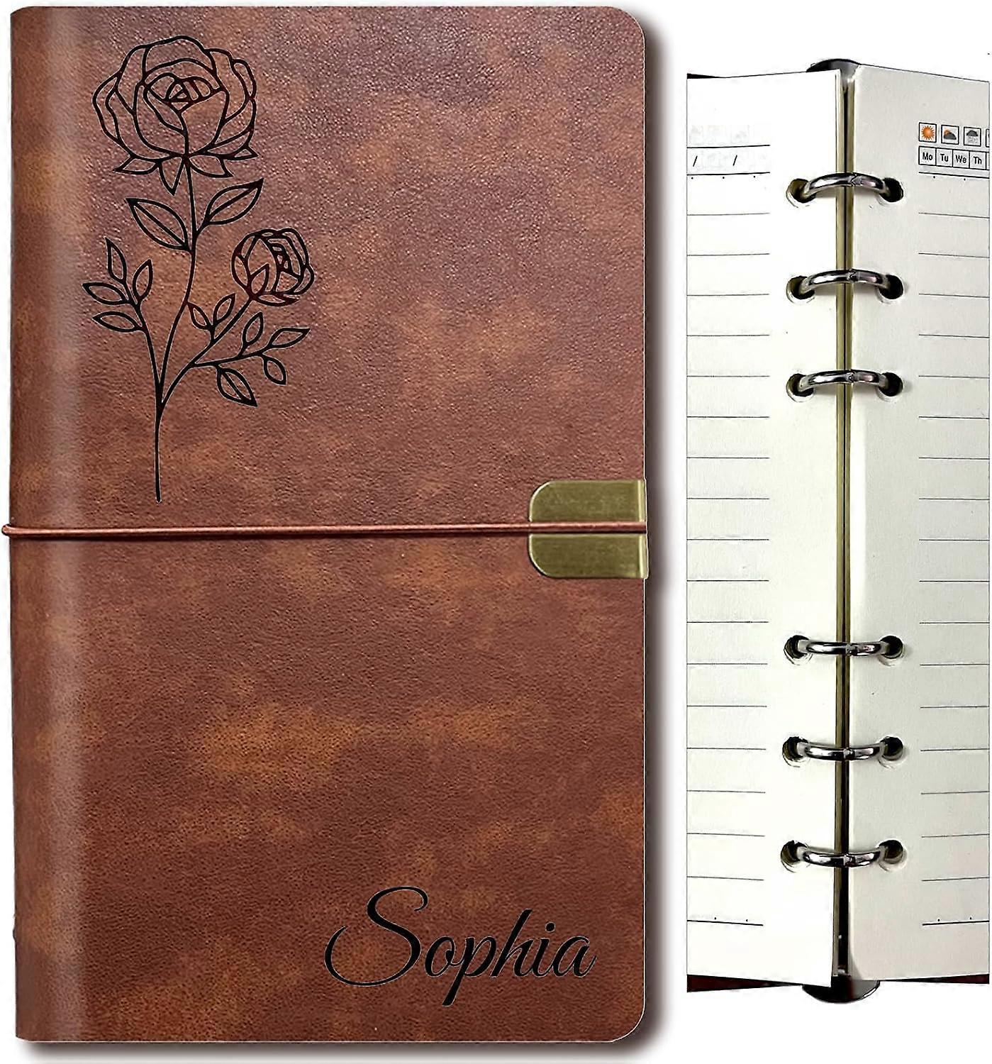 Birth Flower Journals, Notebook Refillable, A6/A5 192 Pages