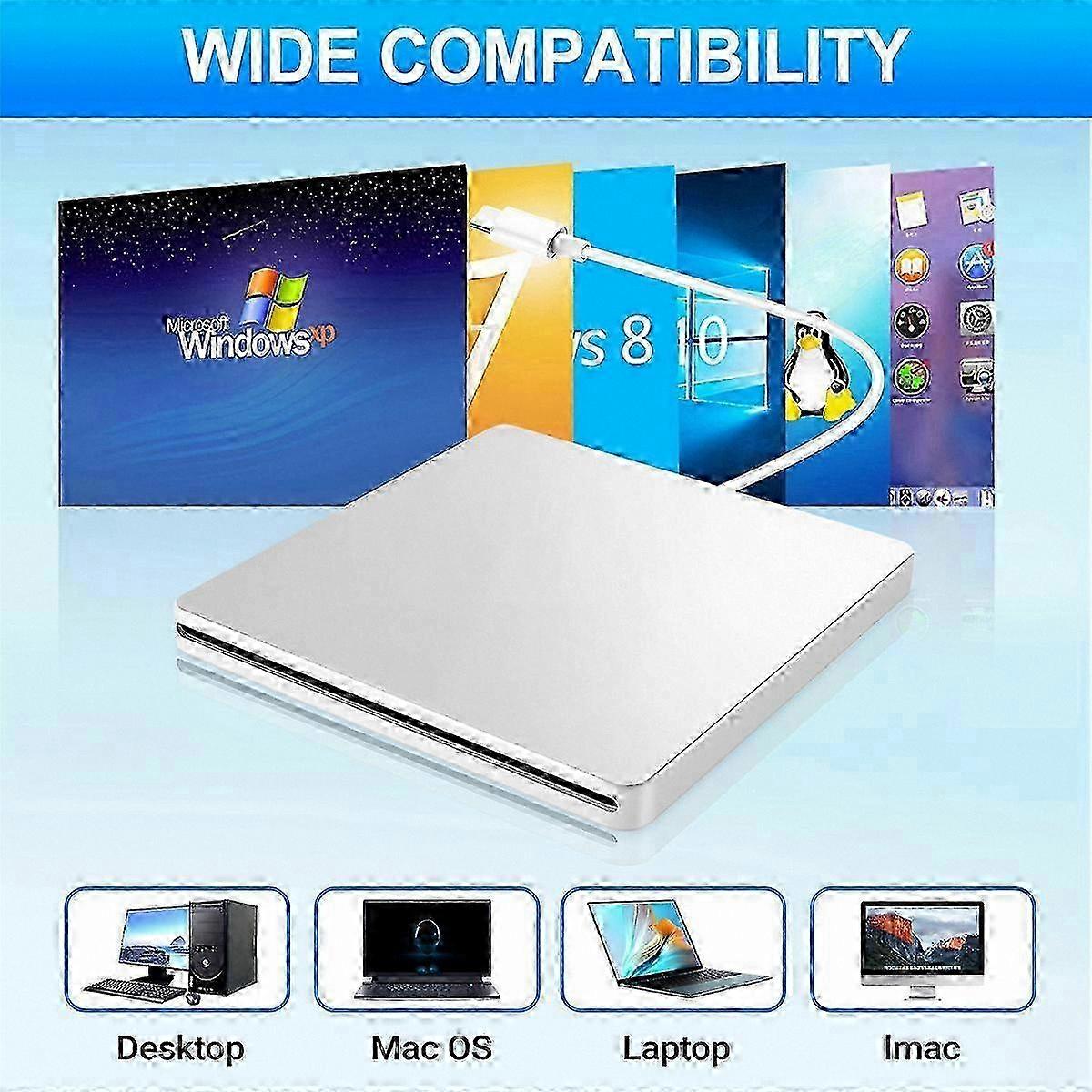USB-C External DVD Drive 24X Burn