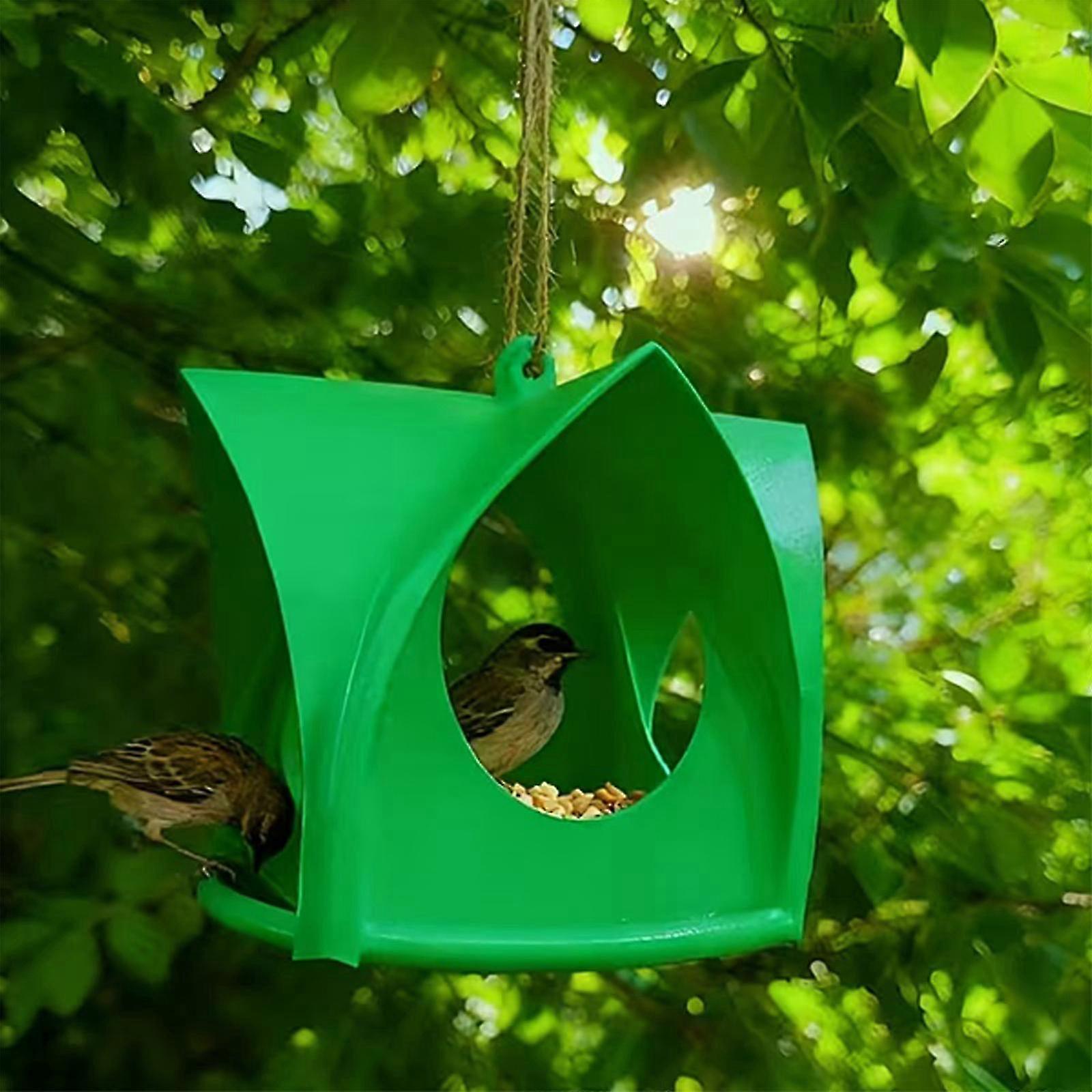 Portable Plastic Bird Feeder With Clear Panel